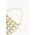 Faux Pearl Beaded Crossbody Bag