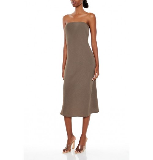 Strapless Midi Slip Dress Strapless Midi Slip Dress