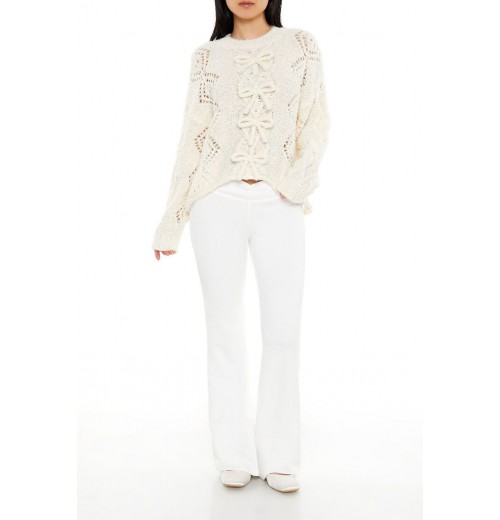 Bow Open-Knit Sweater Bow Open-Knit Sweater
