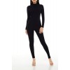 Fitted Mock Neck Jumpsuit Fitted Mock Neck Jumpsuit