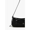 Buckled Faux Leather Baguette Bag Buckled Faux Leather Baguette Bag