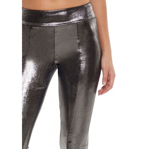 Metallic Mid-Rise Flare Leggings Metallic Mid-Rise Flare Leggings