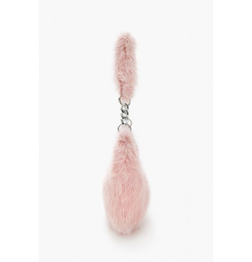 Faux Fur Crescent Shoulder Bag Faux Fur Crescent Shoulder Bag