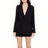 Plunging Double-Breasted Blazer