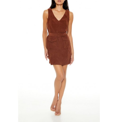Belted Corduroy Mini Dress Belted Corduroy Mini Dress