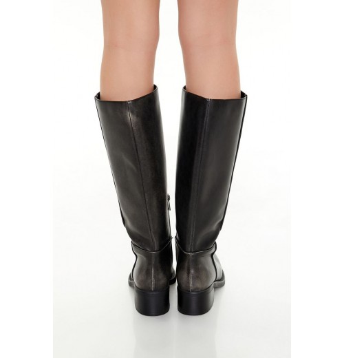 Faux Leather Knee-High Boots Faux Leather Knee-High Boots