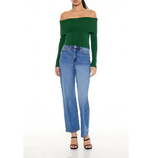 Ribbed Off-the-Shoulder Sweater Ribbed Off-the-Shoulder Sweater