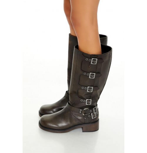 Buckled Knee-High Boots (Wide) Buckled Knee-High Boots (Wide)