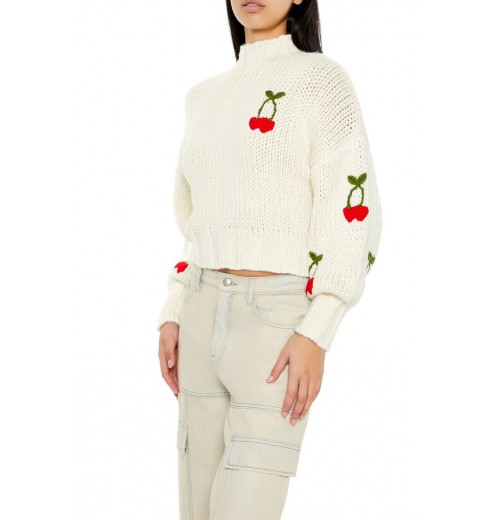 Cherry Mock Neck Sweater Cherry Mock Neck Sweater