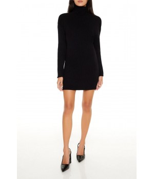 Turtleneck Mini Sweater Dress