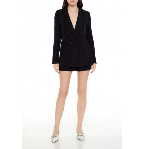 Plunging Double-Breasted Blazer Plunging Double-Breasted Blazer