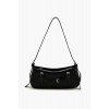 Buckled Faux Leather Baguette Bag Buckled Faux Leather Baguette Bag