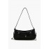 Buckled Faux Leather Baguette Bag