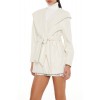Hooded Tie-Waist Wrap Coat Hooded Tie-Waist Wrap Coat