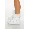 Faux Fur-Trim Lace-Up Booties Faux Fur-Trim Lace-Up Booties