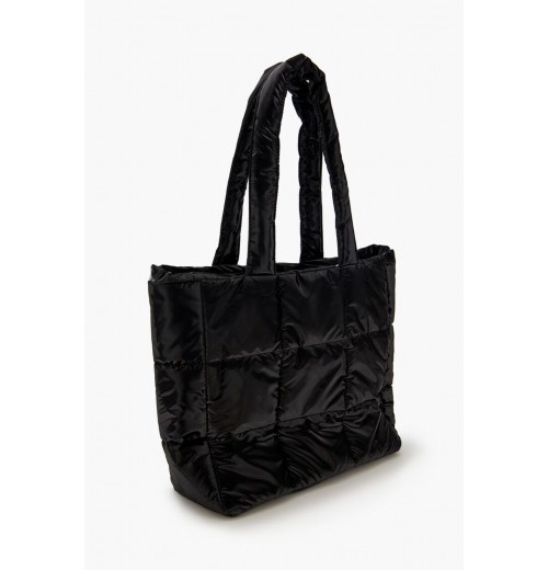 Quilted Faux Leather Tote Bag Quilted Faux Leather Tote Bag