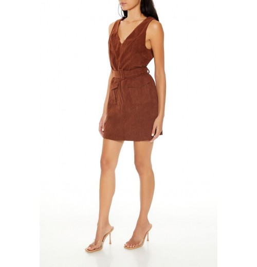 Belted Corduroy Mini Dress Belted Corduroy Mini Dress