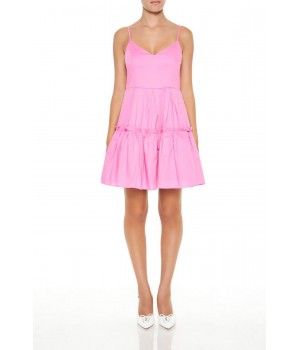 Pleated Flounce Cami Mini Dress