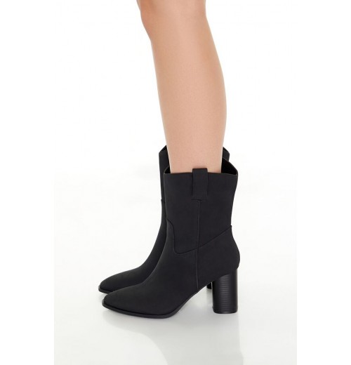 Faux Suede Pointed Toe Booties Faux Suede Pointed Toe Booties